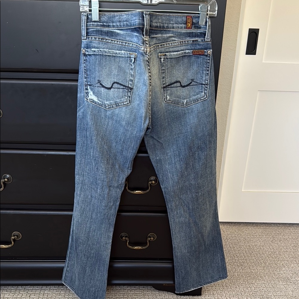 7 For All Mankind Blue Boot Cut Jeans